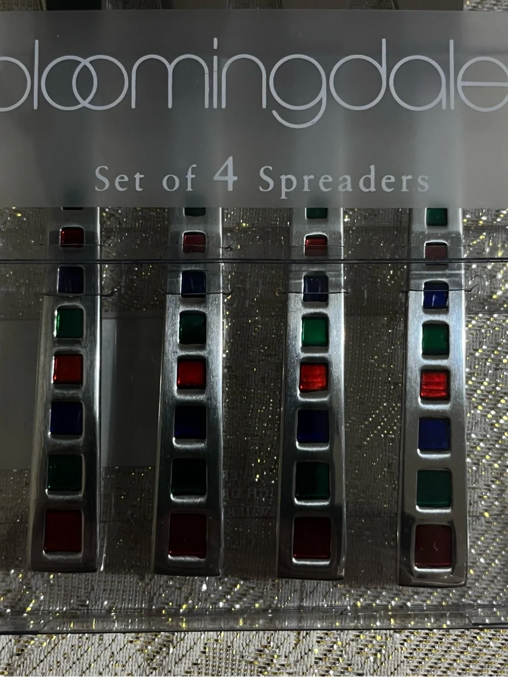 NIB Cambridge Silversmiths Mosaic 4pc Spreader Set Discontinued